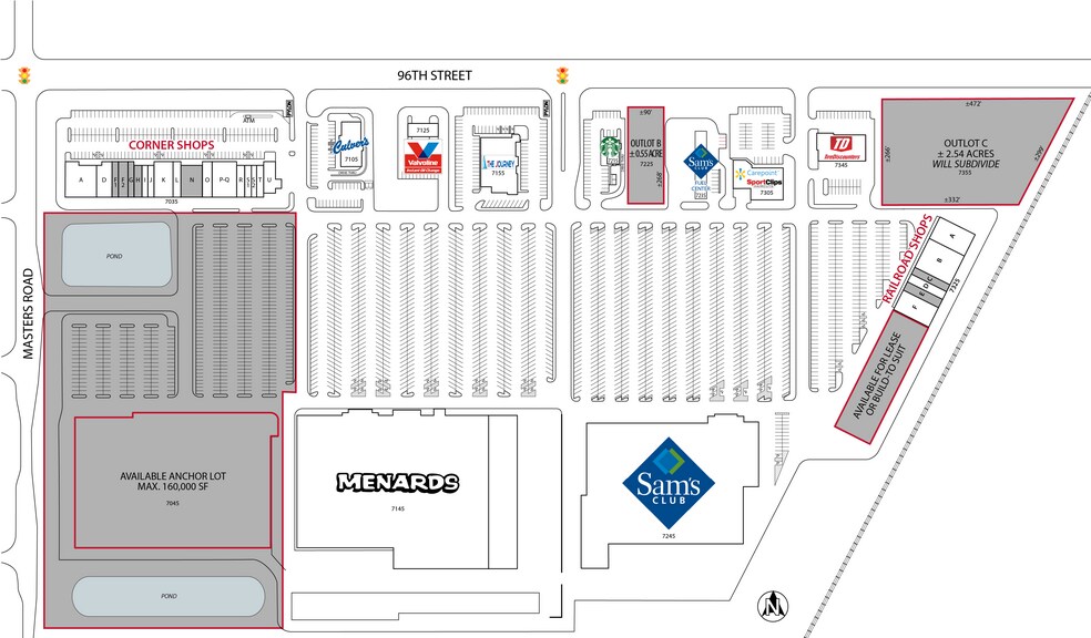 7355 E 96th St, Indianapolis, IN for lease - Site Plan - Image 2 of 4