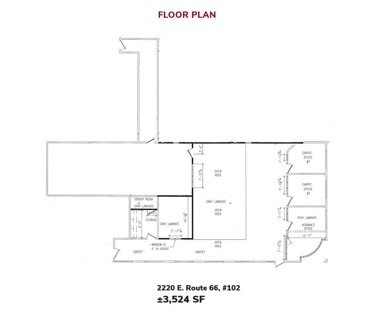 2200 E Route 66, Glendora, CA à louer Plan d’étage- Image 1 de 1