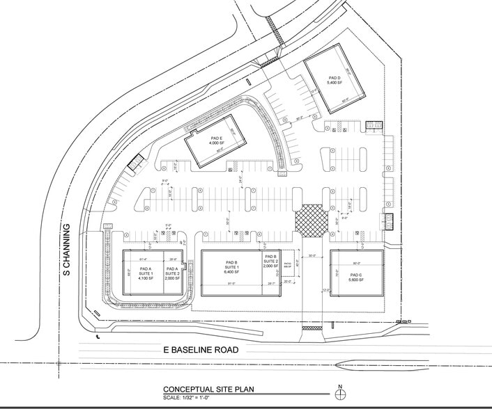 Nec Baseline Rd & Hawes Rd, Mesa, AZ for lease - Site Plan - Image 3 of 11