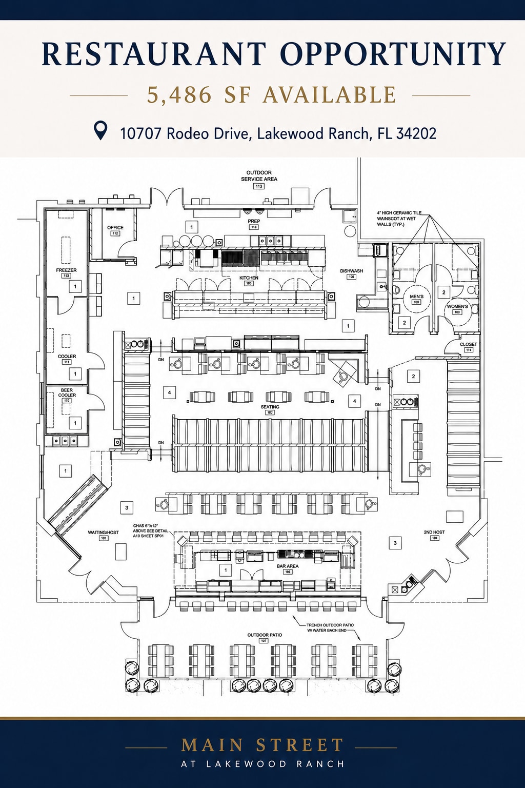 10707-10719 Rodeo Dr, Bradenton, FL for lease Floor Plan- Image 1 of 3