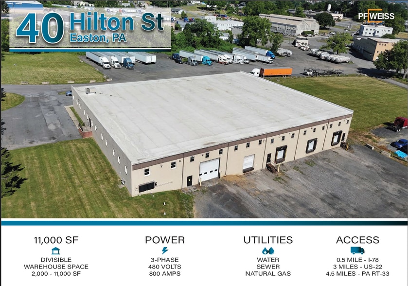 40 Hilton St, Easton, PA for lease - Building Photo - Image 1 of 4
