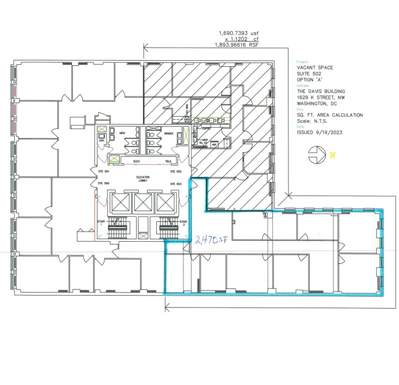 1629 K St NW, Washington, DC à louer Plan d  tage- Image 1 de 1