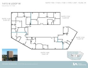 1415 North Loop W, Houston, TX à louer Plan d’étage- Image 2 de 2