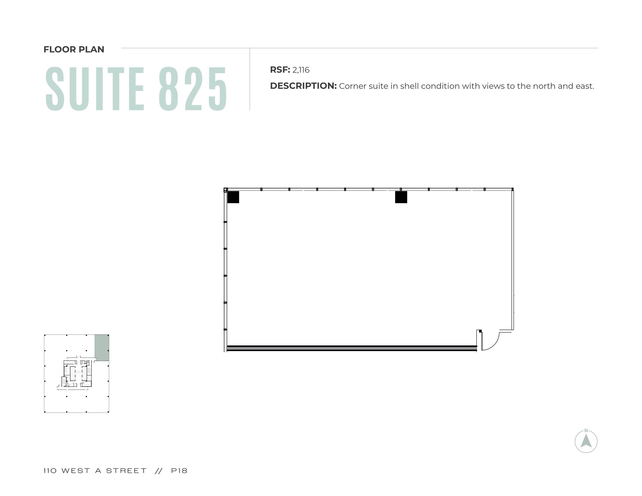 110 W A St, San Diego, CA à louer Plan d’étage- Image 1 de 1