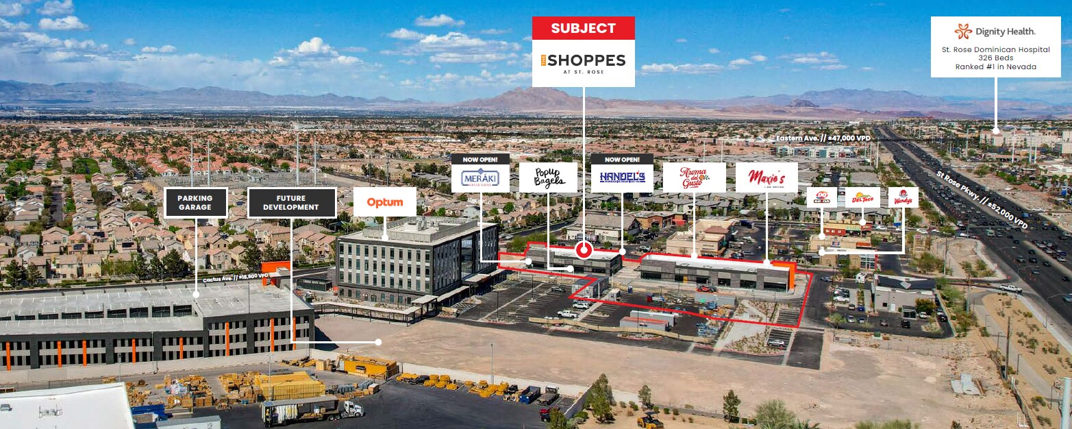 The Shoppes at St. Rose portefeuille de 2 propriétés à vendre sur LoopNet.ca Aérien- Image 1 de 11