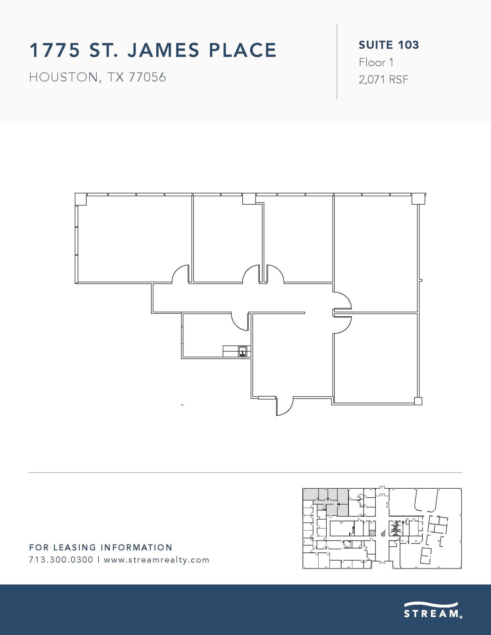 1775 St James Pl, Houston, TX for lease Floor Plan- Image 1 of 1