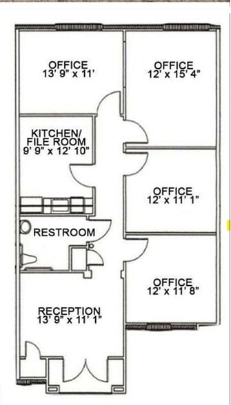 7591 Fern Ave, Shreveport, LA for lease - Floor Plan - Image 2 of 2