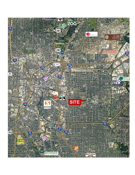 330 S New Braunfels Ave, San Antonio, TX à vendre - Aérien - Image 2 de 5