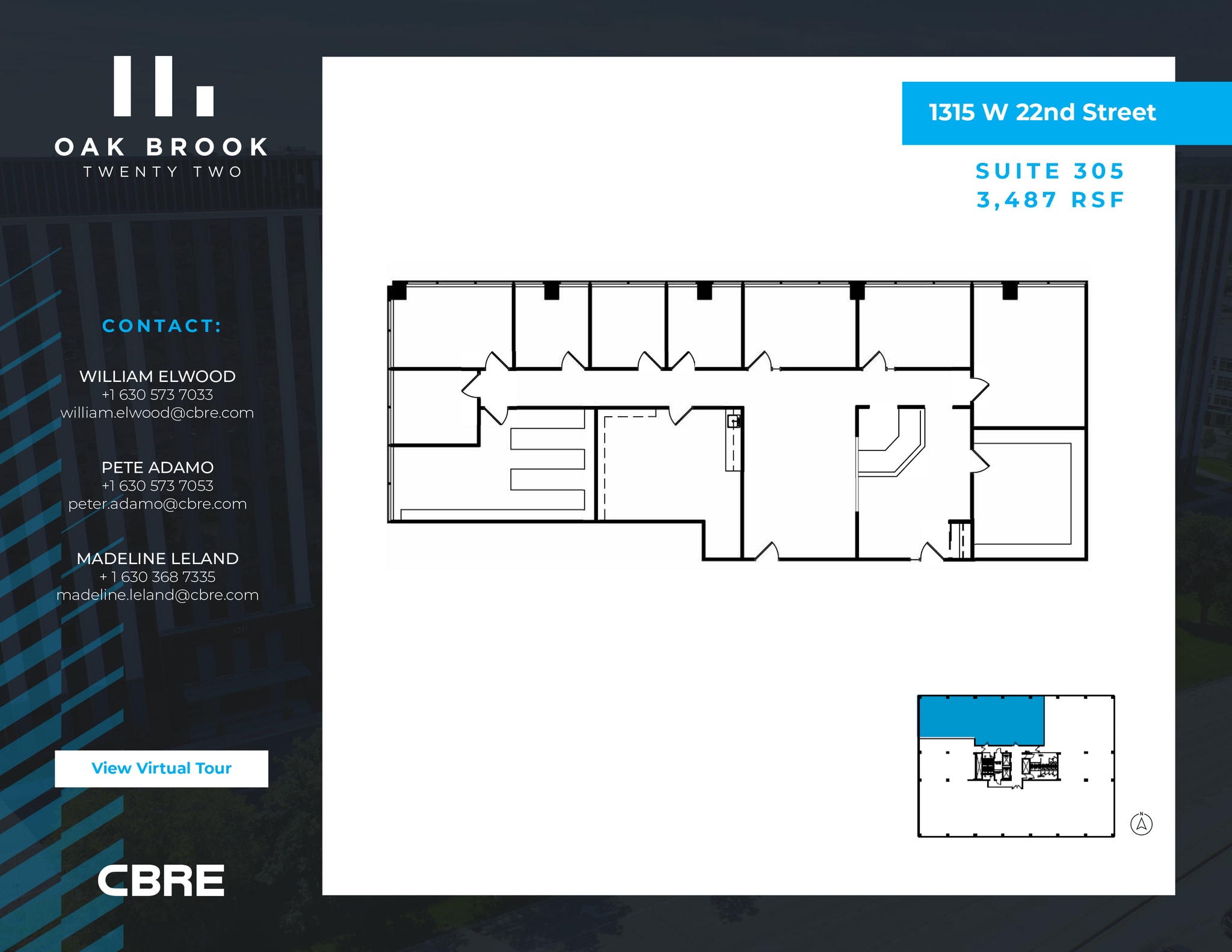 1315 W 22nd St, Oak Brook, IL for lease Floor Plan- Image 1 of 1