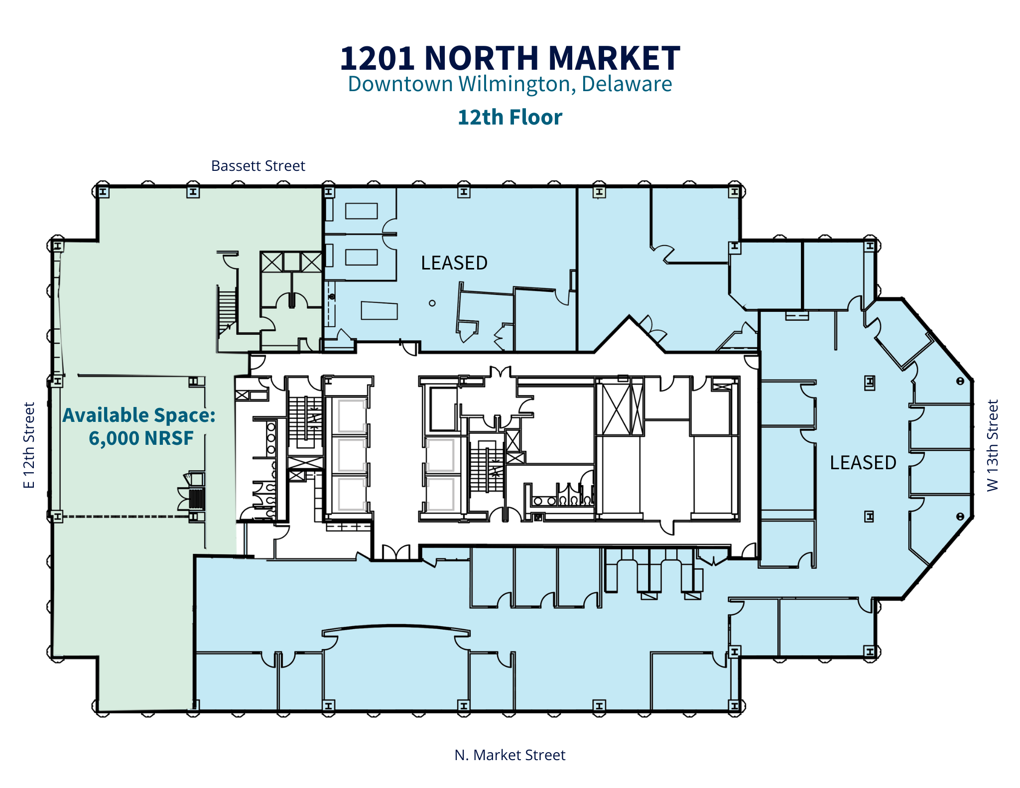 1201 N Market St, Wilmington, DE à louer Plan d  tage- Image 1 de 1