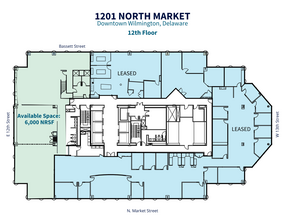 1201 N Market St, Wilmington, DE à louer Plan d  tage- Image 1 de 1