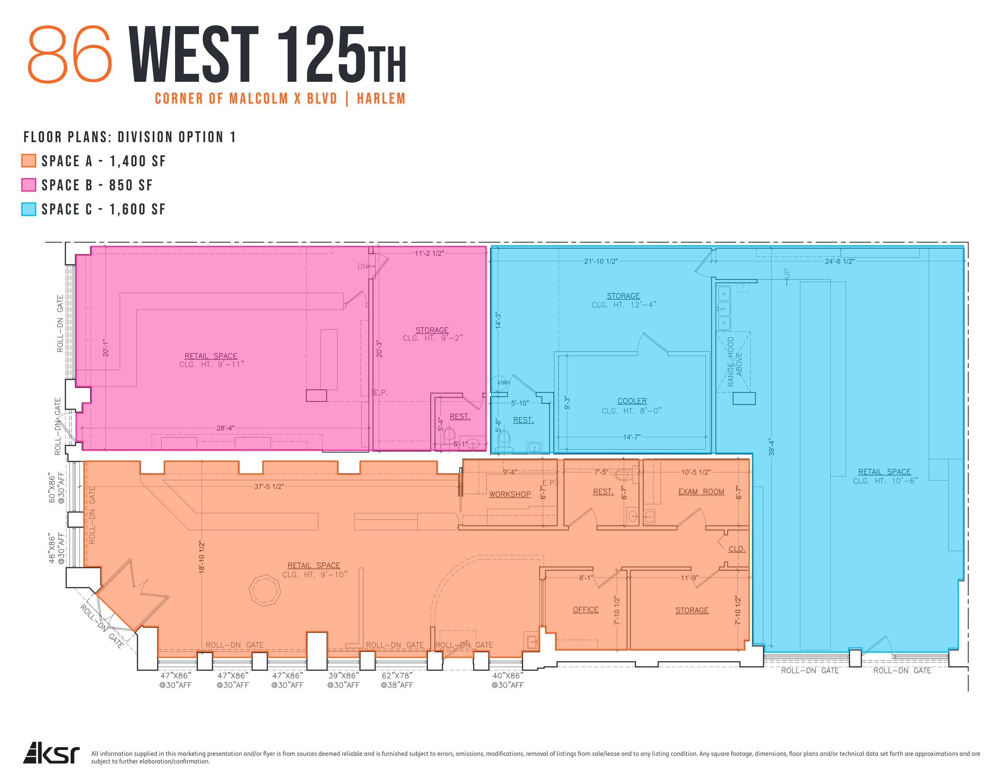 86 W 125th St, New York, NY à louer Plan de site- Image 1 de 3