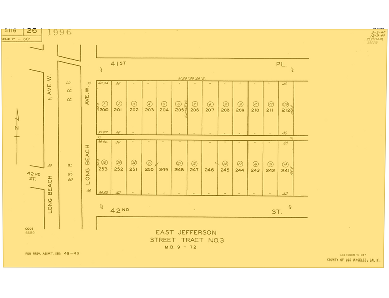 1727 E 42nd St, Los Angeles, CA for sale - Plat Map - Image 3 of 3