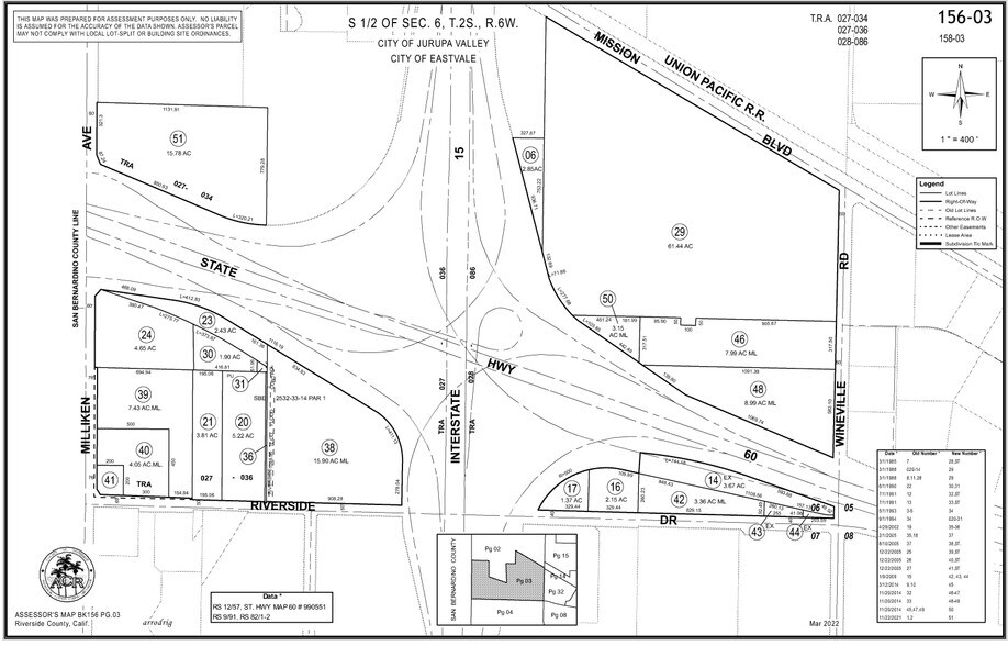 NWQ Riverside Dr & Wineville Ave, Jurupa Valley, CA à vendre - Plan cadastral - Image 2 de 2