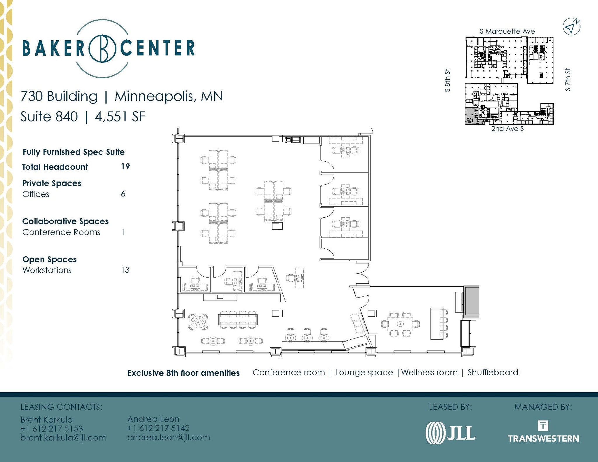 733 Marquette Ave, Minneapolis, MN à louer Plan d’étage- Image 1 de 5