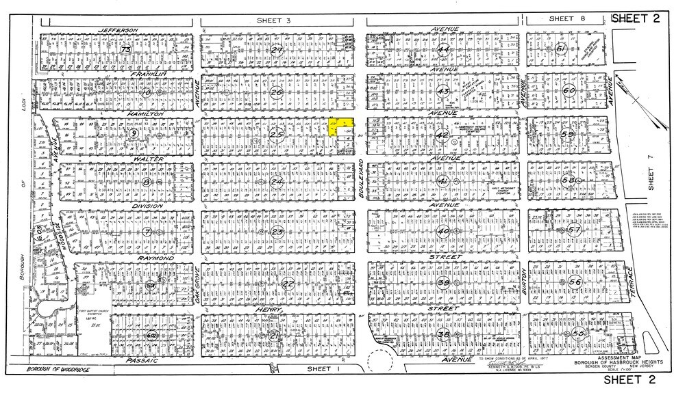 195-197 Boulevard, Hasbrouck Heights, NJ à vendre - Plan cadastral - Image 3 de 3
