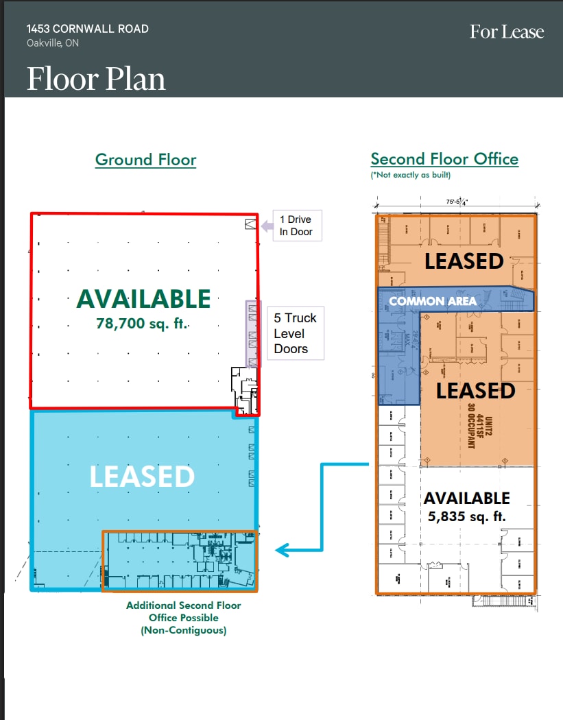 1453 Cornwall Rd, Oakville, ON for lease Floor Plan- Image 1 of 1