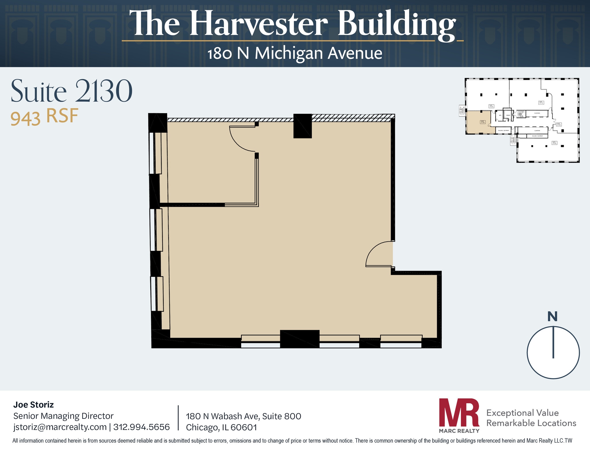 180 N Michigan Ave, Chicago, IL à louer Plan d’étage- Image 1 de 4