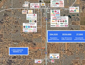 Plus de détails pour Haun Road & I-215, Menifee, CA - Terrain à louer