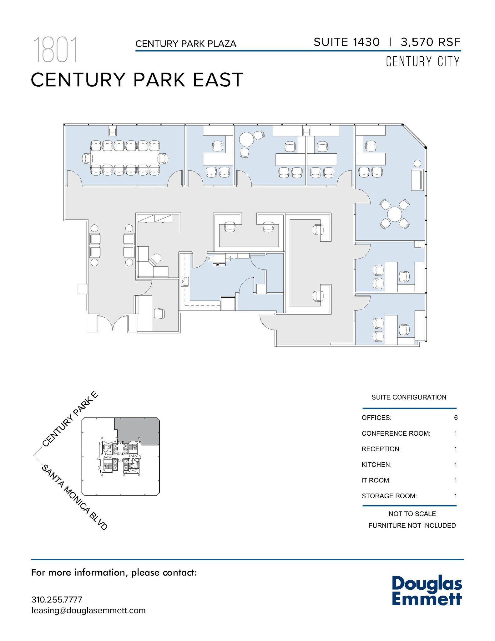 1801 Century Park E, Los Angeles, CA à louer Plan d’étage- Image 1 de 1