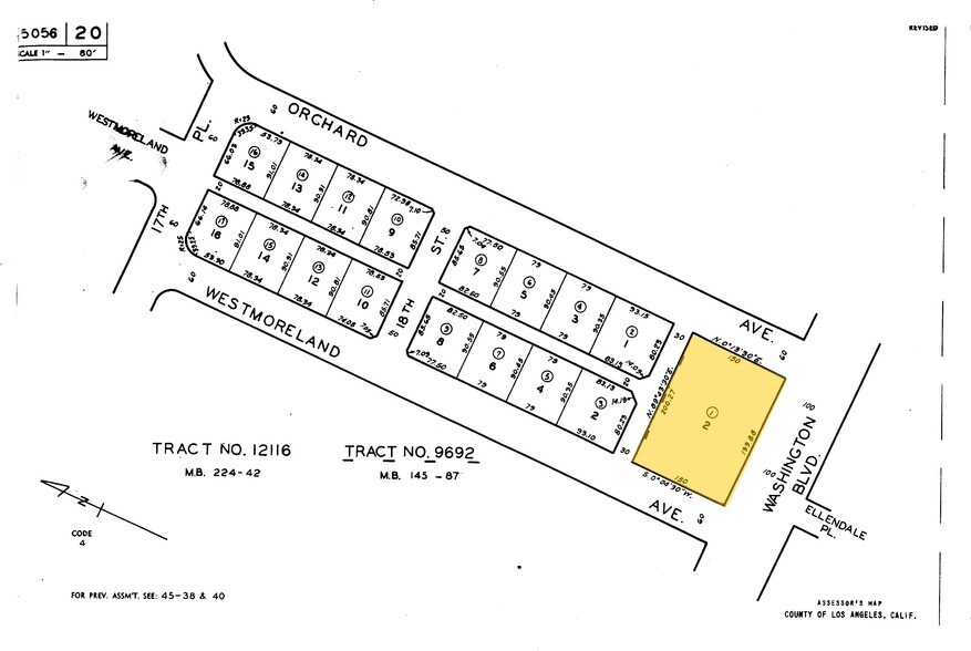 1481 W Washington Blvd, Los Angeles, CA à vendre - Plan cadastral - Image 3 de 3