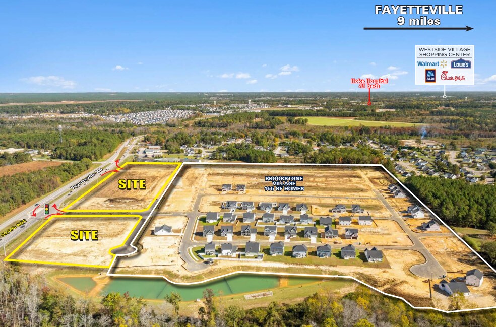 Fayetteville rd, Raeford, NC for sale Aerial- Image 1 of 5