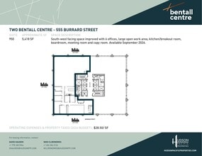 555 Burrard St, Vancouver, BC à louer Plan d’étage- Image 1 de 1
