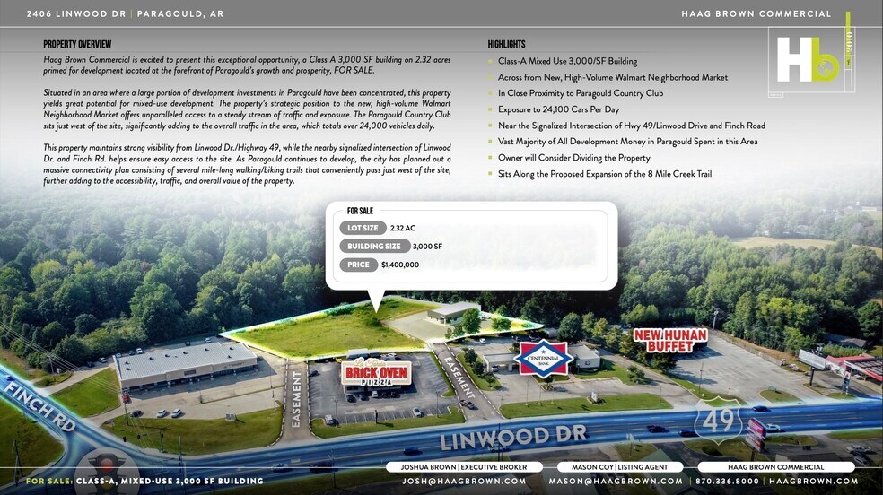 2406 Linwood Dr, Paragould, AR à vendre - Aérien - Image 2 de 6