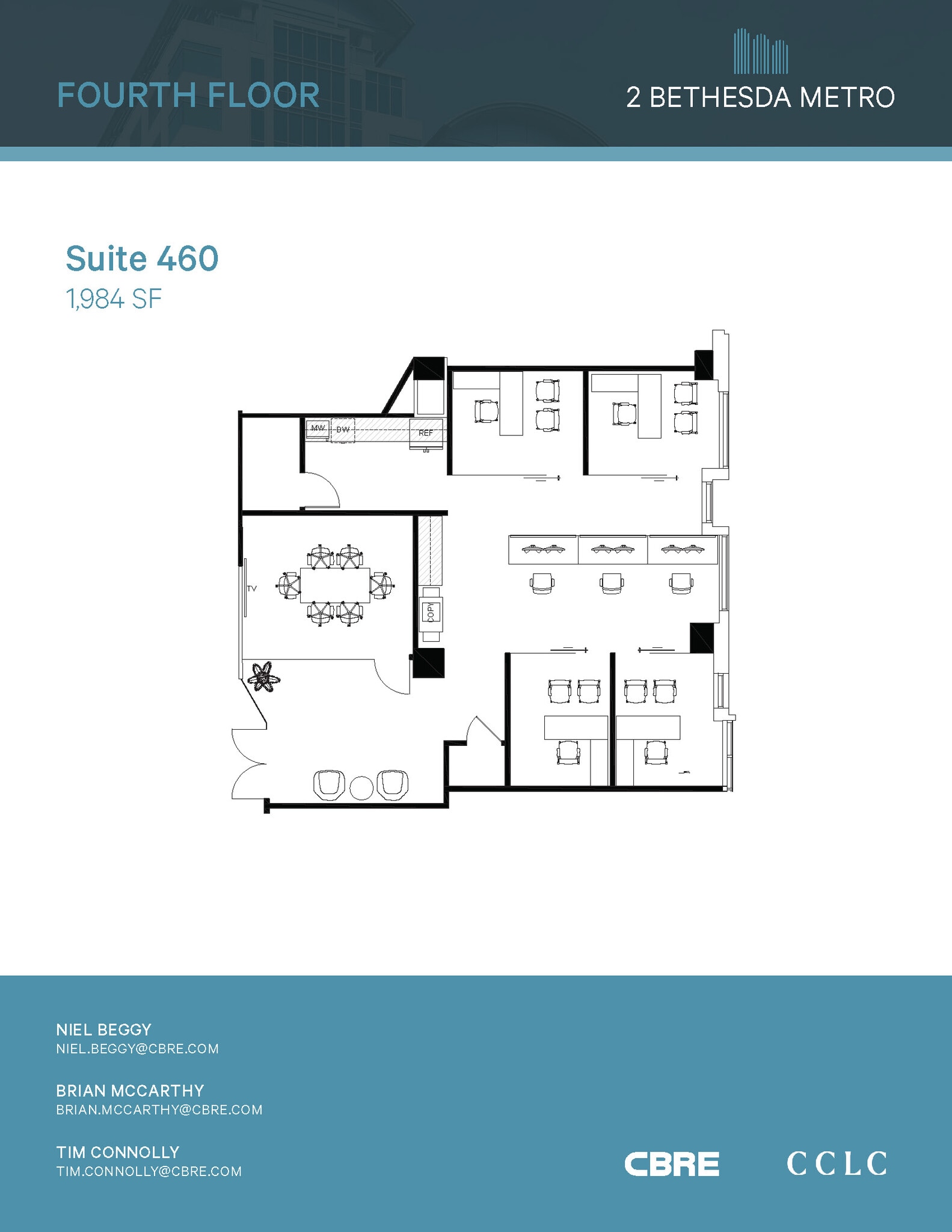 2 Bethesda Metro Ctr, Bethesda, MD for lease Floor Plan- Image 1 of 2