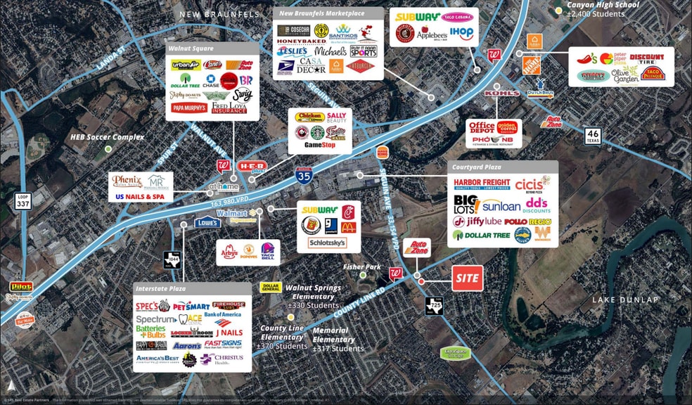 FM 725 and County Line, New Braunfels, TX for lease - Aerial - Image 3 of 5