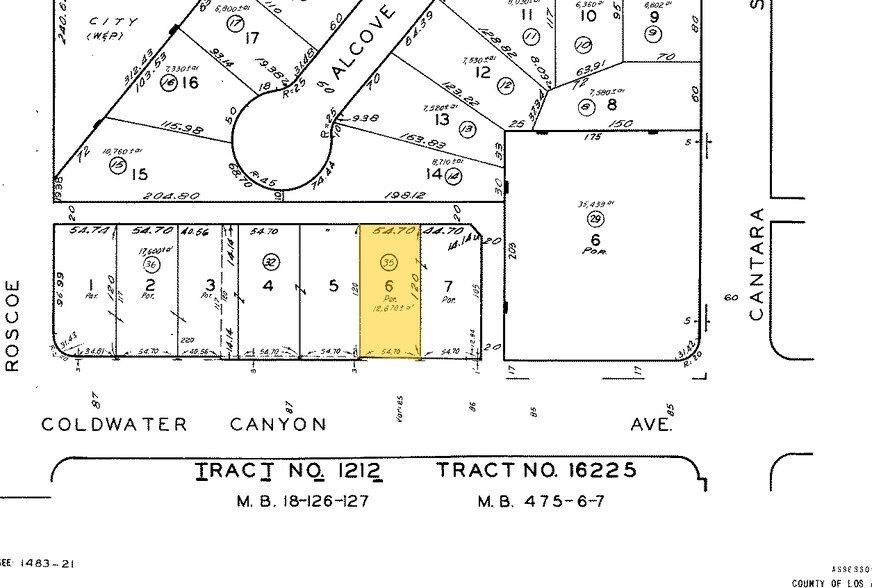 8220 Coldwater Canyon Ave, North Hollywood, CA à louer - Plan cadastral - Image 2 de 4