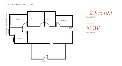 315 Diablo Rd, Danville, CA for lease Floor Plan- Image 1 of 1