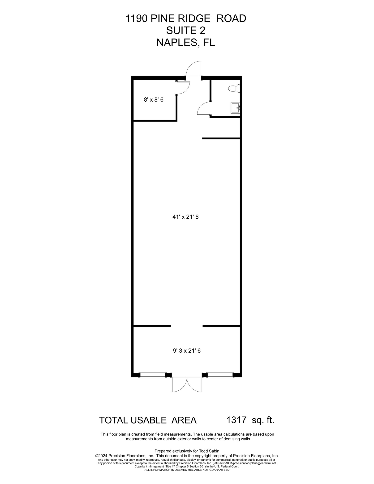 1190 Pine Ridge Rd, Naples, FL à louer Plan de site- Image 1 de 4