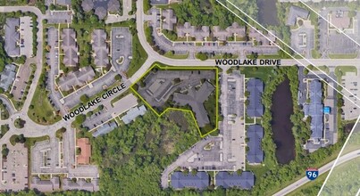 2405 Woodlake Dr, Okemos, MI - aerial  map view