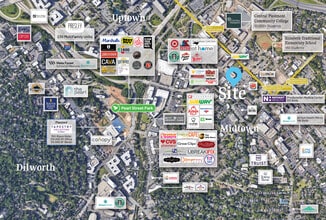 1500 E 4th, Charlotte, NC - AÉRIEN  Vue de la carte