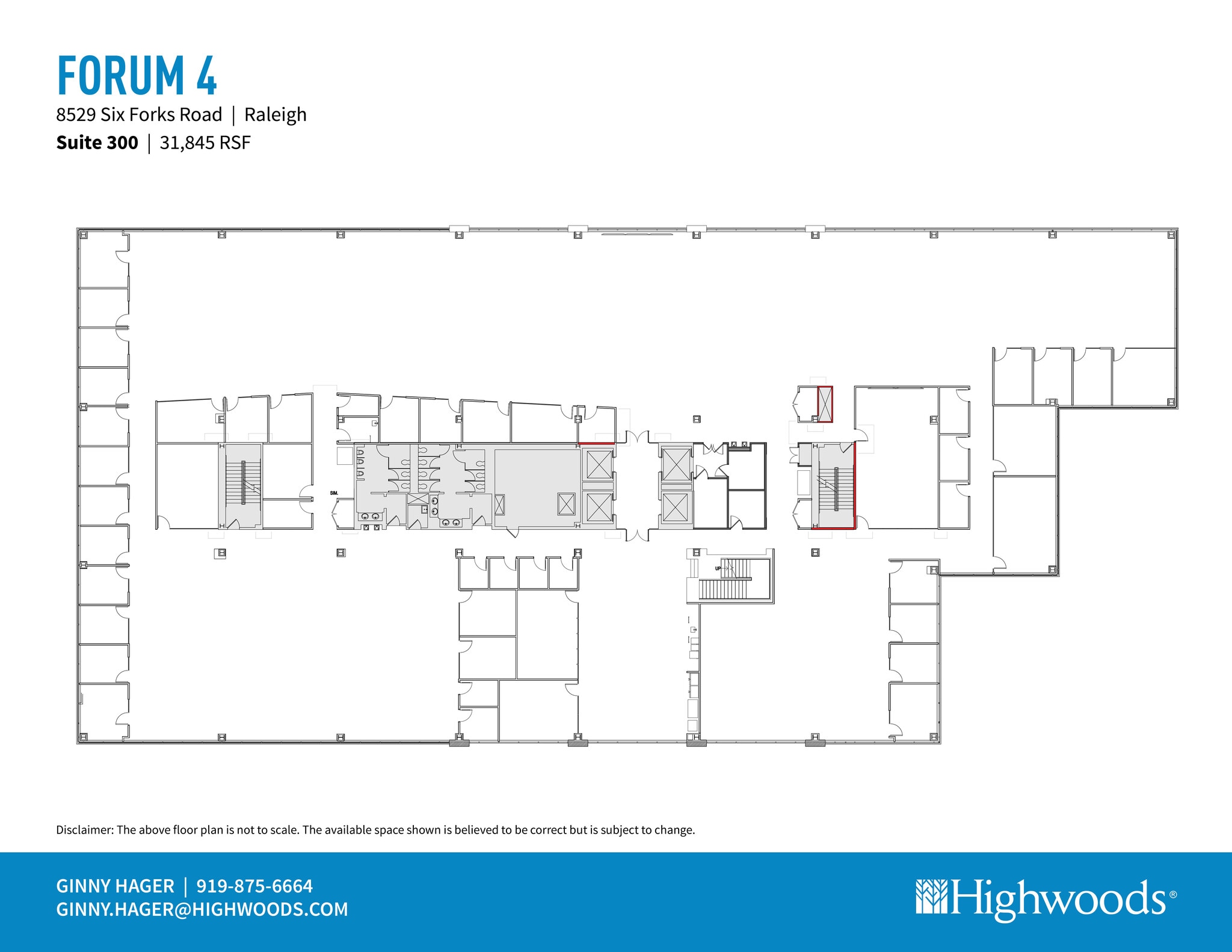 8529 Six Forks Rd, Raleigh, NC à louer Plan d’étage- Image 1 de 1