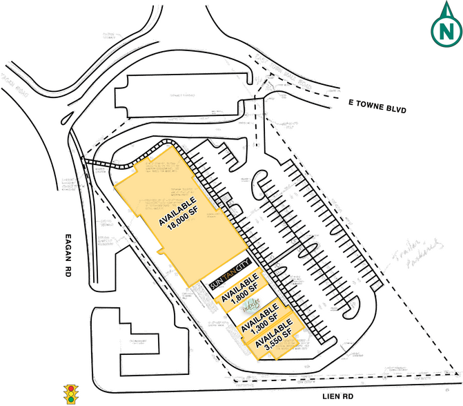 4303-4351 E Towne Way, Madison, WI à louer - Plan de site - Image 2 de 2