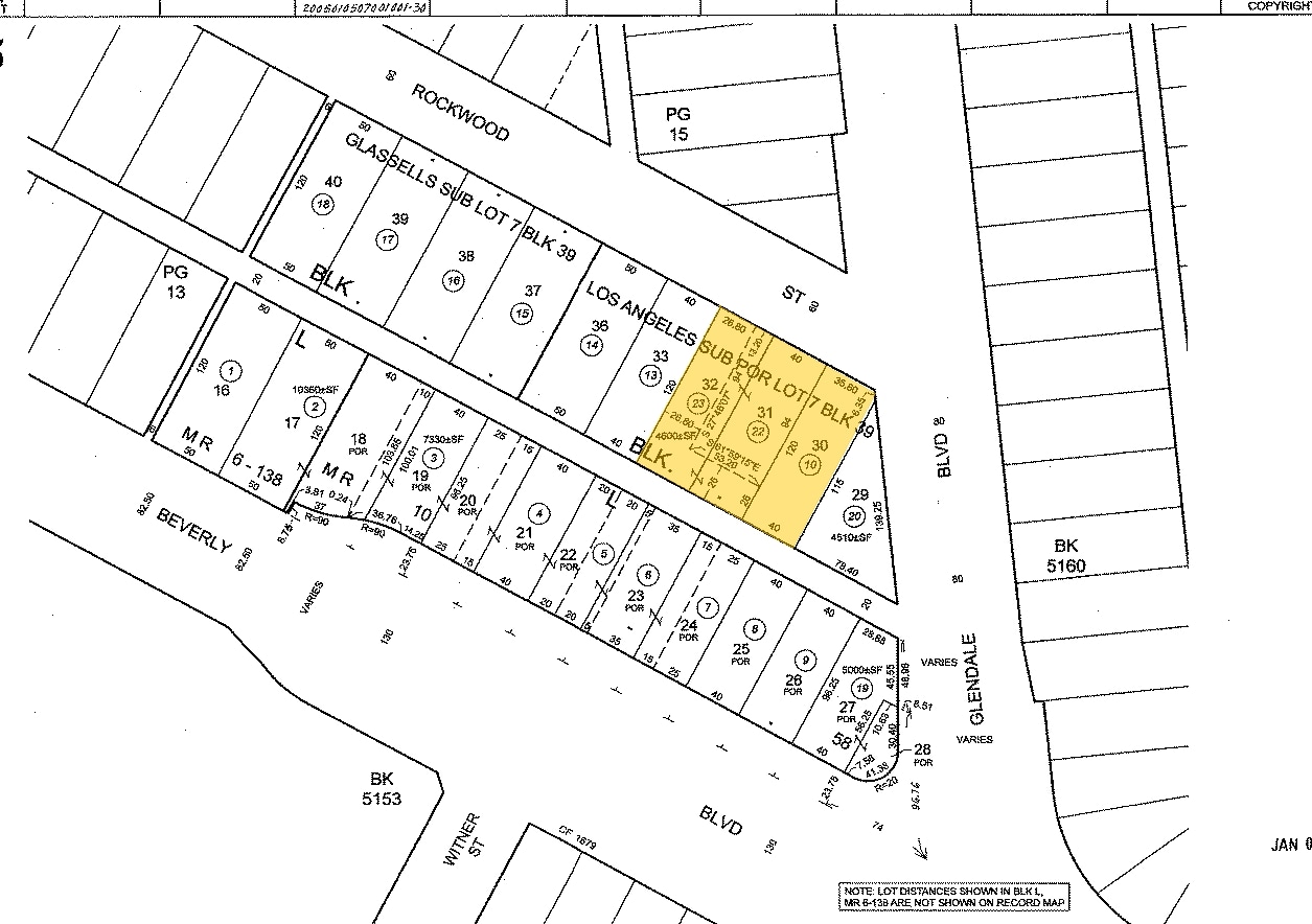 1502-1510 Rockwood St, Los Angeles, CA for sale Plat Map- Image 1 of 3