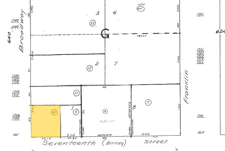 1700 Broadway, Oakland, CA for sale Plat Map- Image 1 of 1