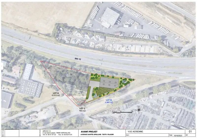 Bureau dans Plaisir à louer - Photo du bâtiment - Image 2 de 7