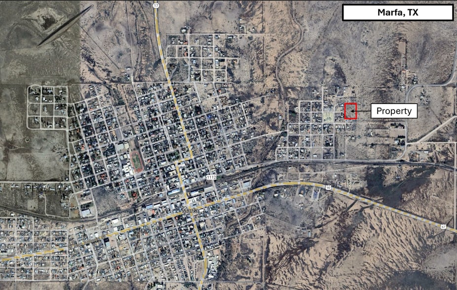 E Murphy St, Marfa, TX for lease - Aerial - Image 2 of 2