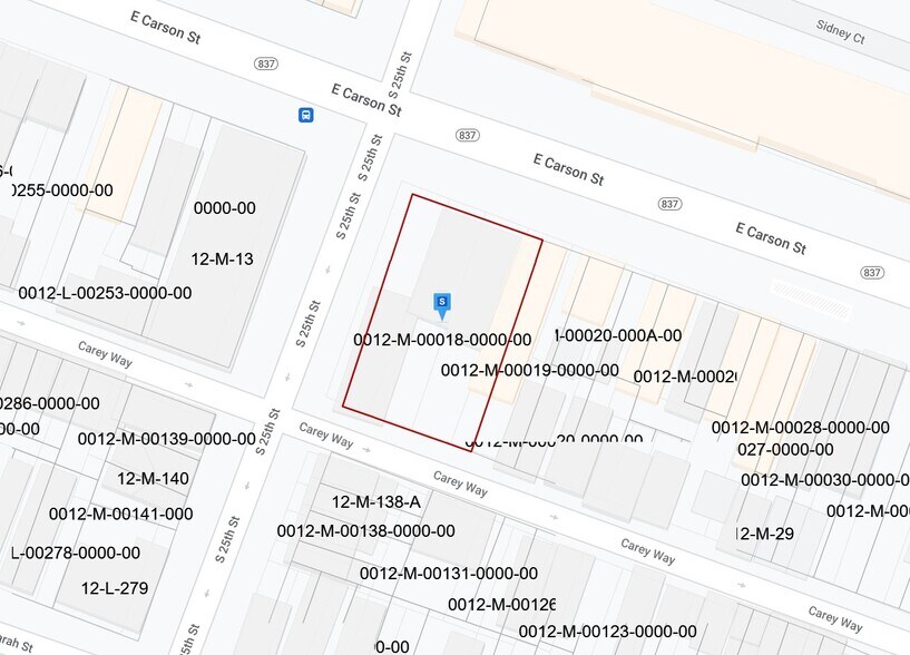 2502-2504 E Carson St, Pittsburgh, PA à vendre - Plan cadastral - Image 1 de 1