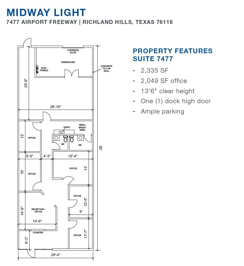 7450-7470 Dogwood Park, Richland Hills, TX for lease Floor Plan- Image 1 of 1