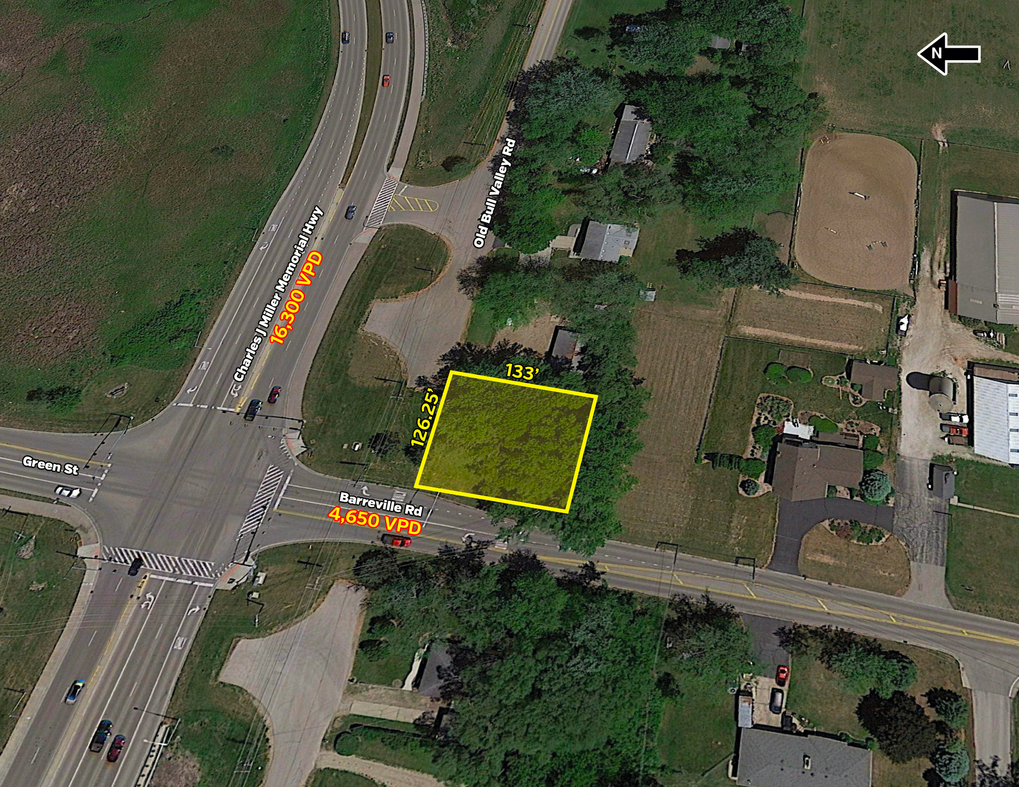 Barreville Rd & Charles J Miller Hwy, Mchenry, IL for sale Aerial- Image 1 of 1