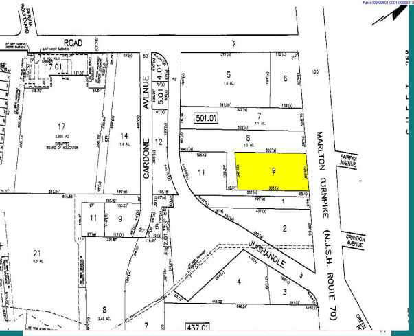 1845 Marlton Pike, Cherry Hill, NJ for lease - Plat Map - Image 3 of 6