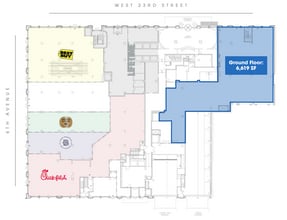 60 W 23rd St, New York, NY à louer Plan d’étage- Image 1 de 2
