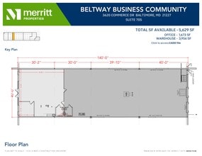 3700 Commerce Dr, Baltimore, MD à louer Plan d’étage- Image 1 de 1