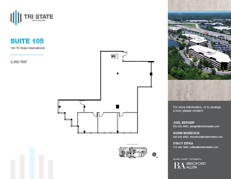 300 Tri State International, Lincolnshire, IL for lease Floor Plan- Image 1 of 1