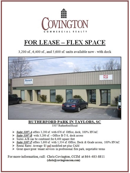 3307 Rutherford Rd, Taylors, SC for lease - Other - Image 2 of 2