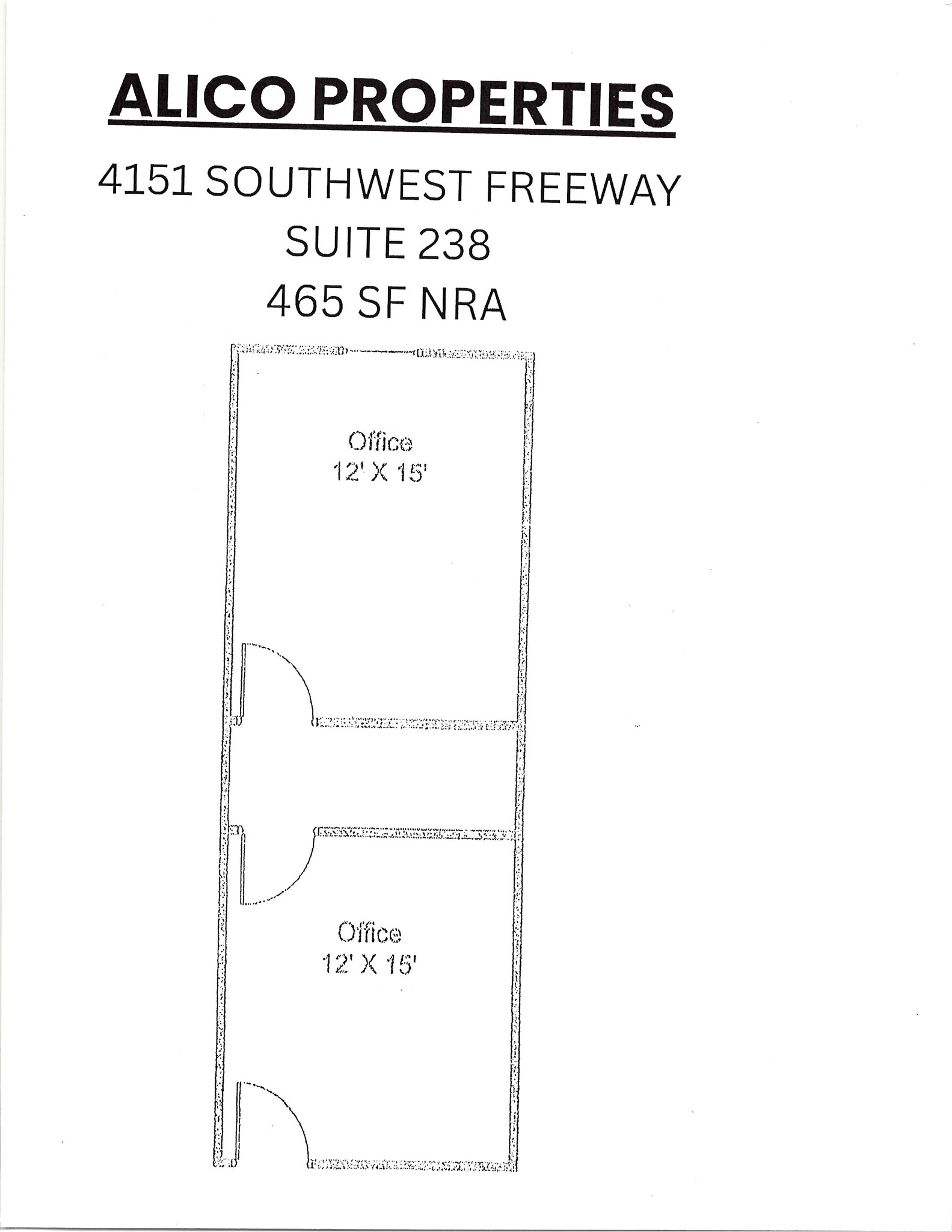 4151 Southwest Fwy, Houston, TX à louer Plan d’étage- Image 1 de 1